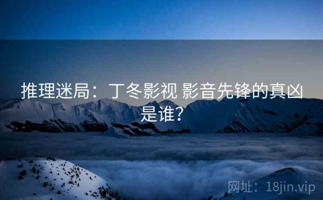 推理迷局：丁冬影视 影音先锋的真凶是谁？