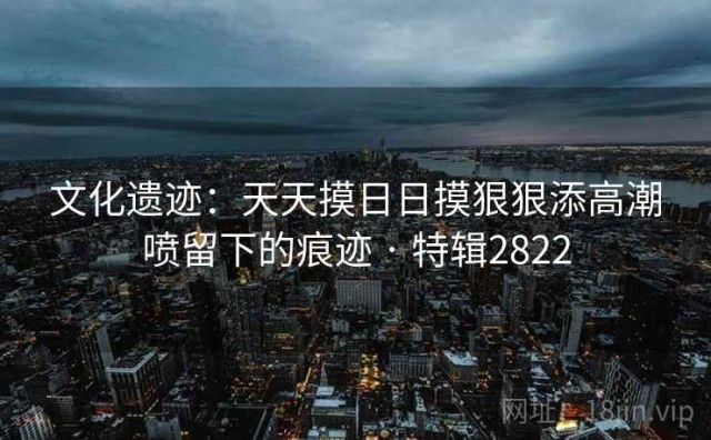 文化遗迹：天天摸日日摸狠狠添高潮喷留下的痕迹 · 特辑2822