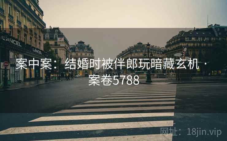 案中案:结婚时被伴郎玩暗藏玄机 · 案卷5788 案中案:结婚时被伴郎玩暗藏玄机 · 案卷5788