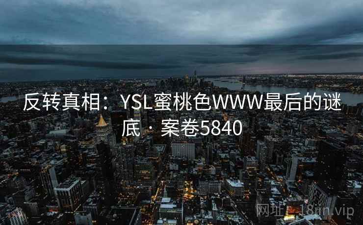 反转真相：YSL蜜桃色WWW最后的谜底 · 案卷5840