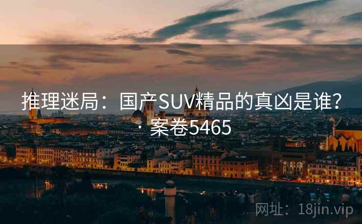 推理迷局：国产SUV精品的真凶是谁？ · 案卷5465