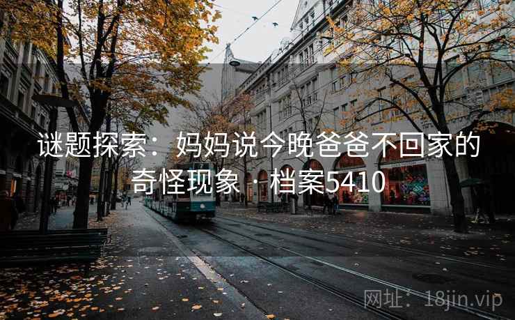 谜题探索：妈妈说今晚爸爸不回家的奇怪现象 · 档案5410